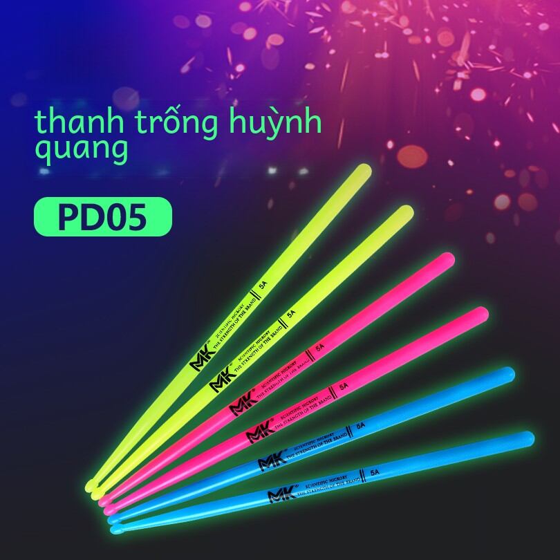Luminous Drumstick 5A Drum Kit Drumstick Drum Set Hammer Fluorescent Stage Performance Nylon Luminous Drumstick Drumstick Drum Stick 7A