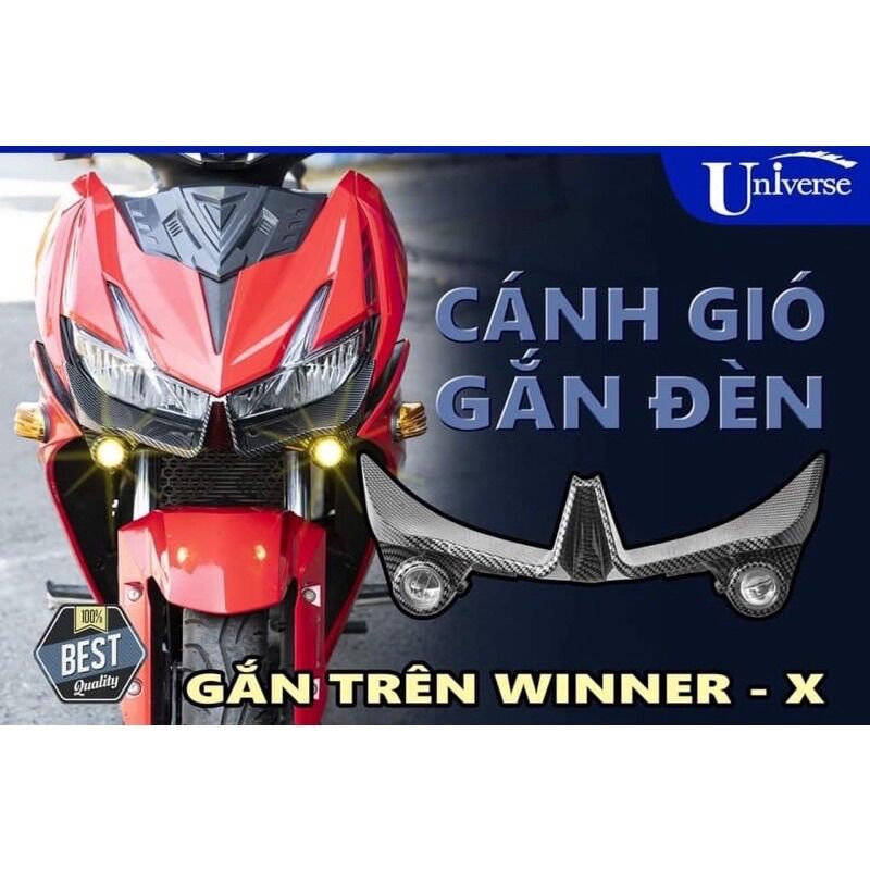Cánh gió có đèn winner x v2 chính hãng universe