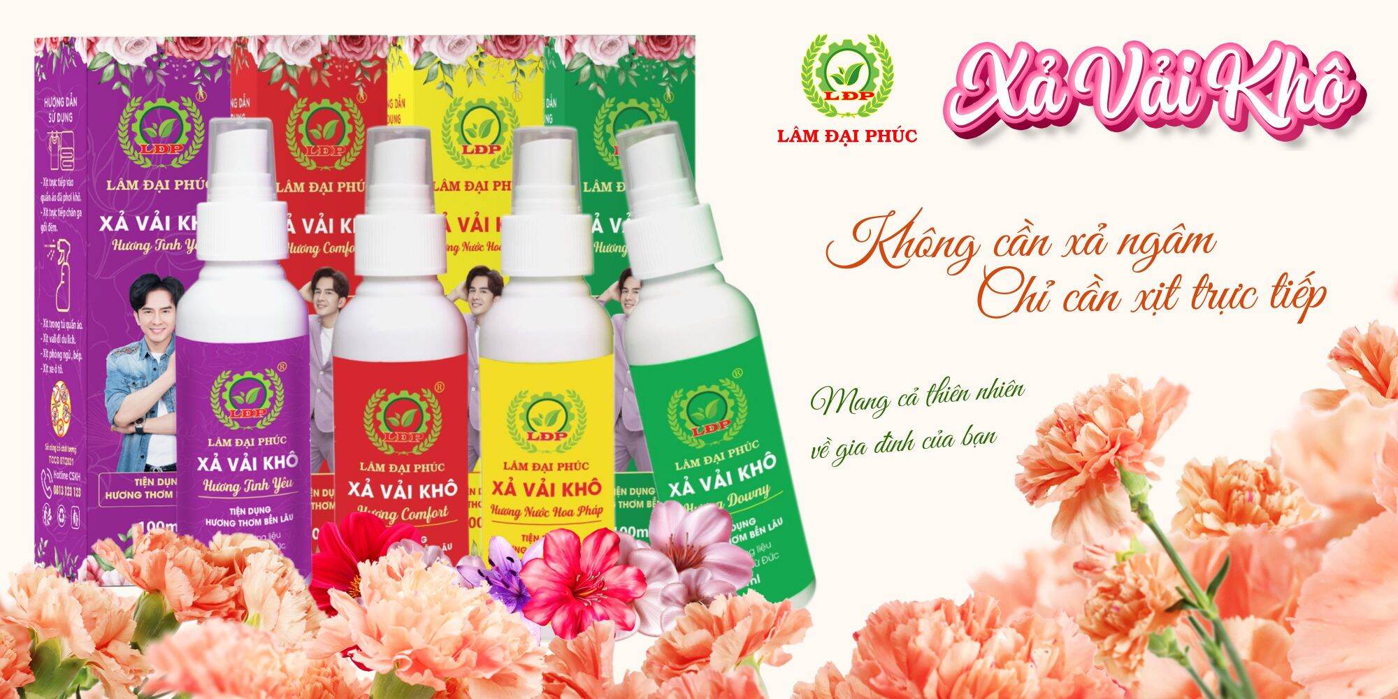 COMBO 10 CHAI XẢ VẢI KHÔ ( 3 Màu Đỏ , Xanh , Vàng )