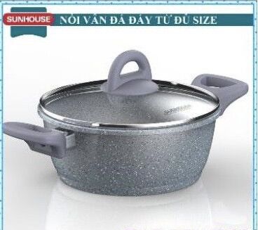 Nồi vân đá chống dính sunhouse đáy từ 16cm, shg2016mmb