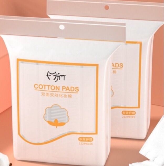 Bông Tẩy Trang 222 Miếng Chất Liệu Cotton Mềm Mịn Túi 222 Miếng