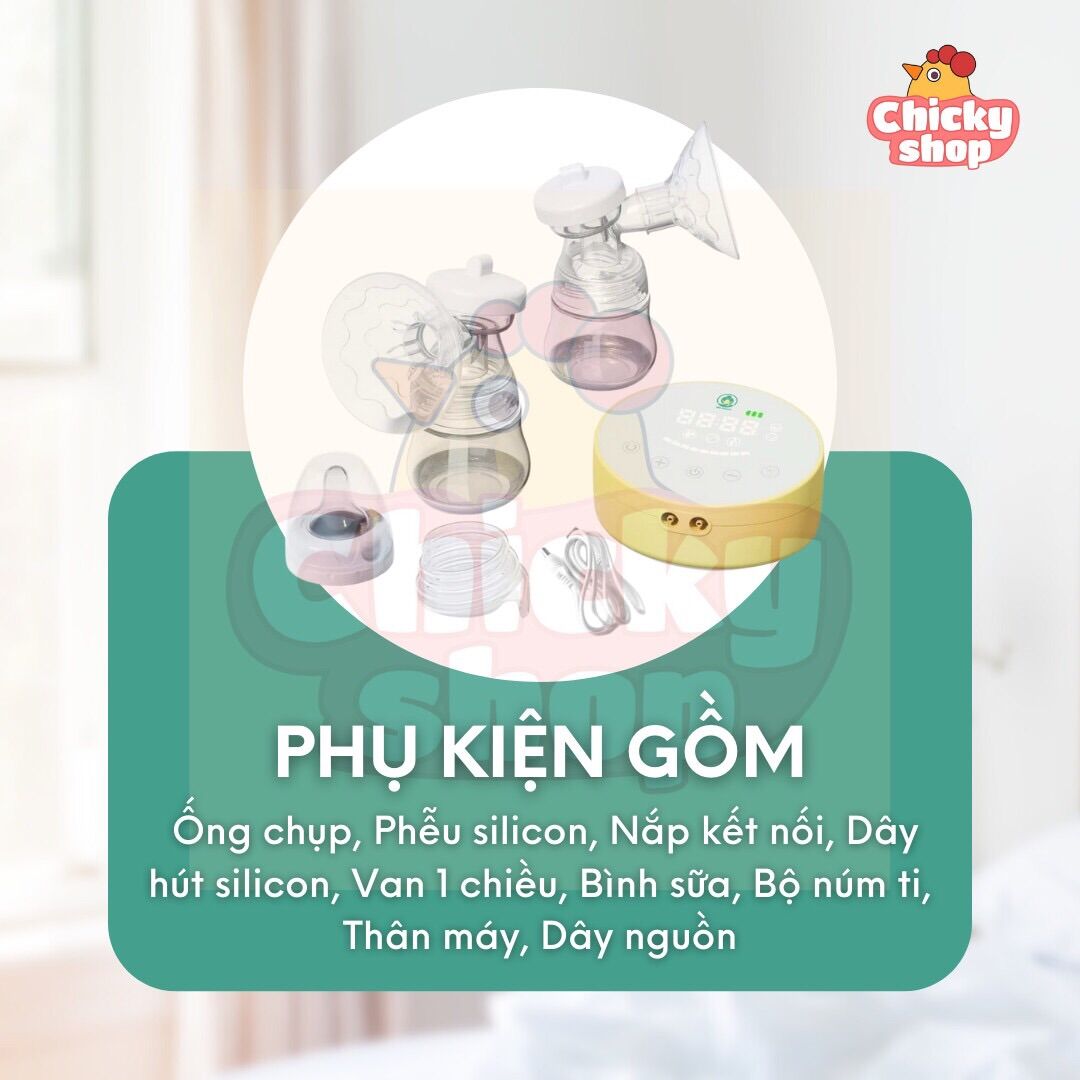 Máy hút sữa điện đôi Felix Plus (phễu silicone mềm, có pin sạc)