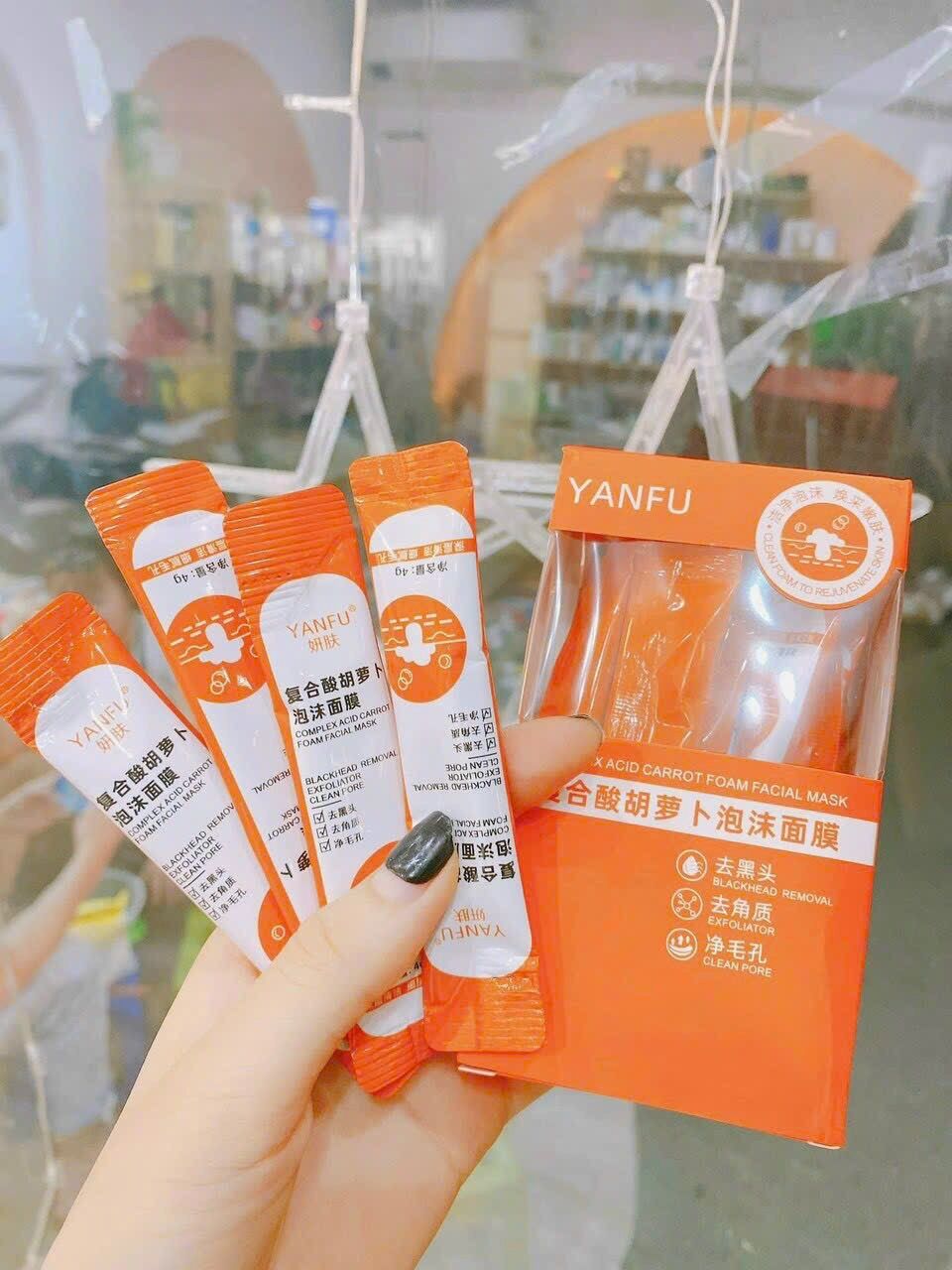Mặt Nạ Sủi Bọt Cà Rốt Detox Da Mặt