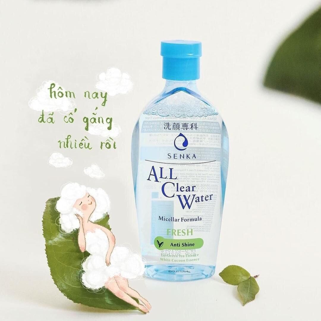 Nước Tẩy Trang Sạch Thoáng Giảm Bóng Dầu Senka All Clear Water Fresh 230Ml