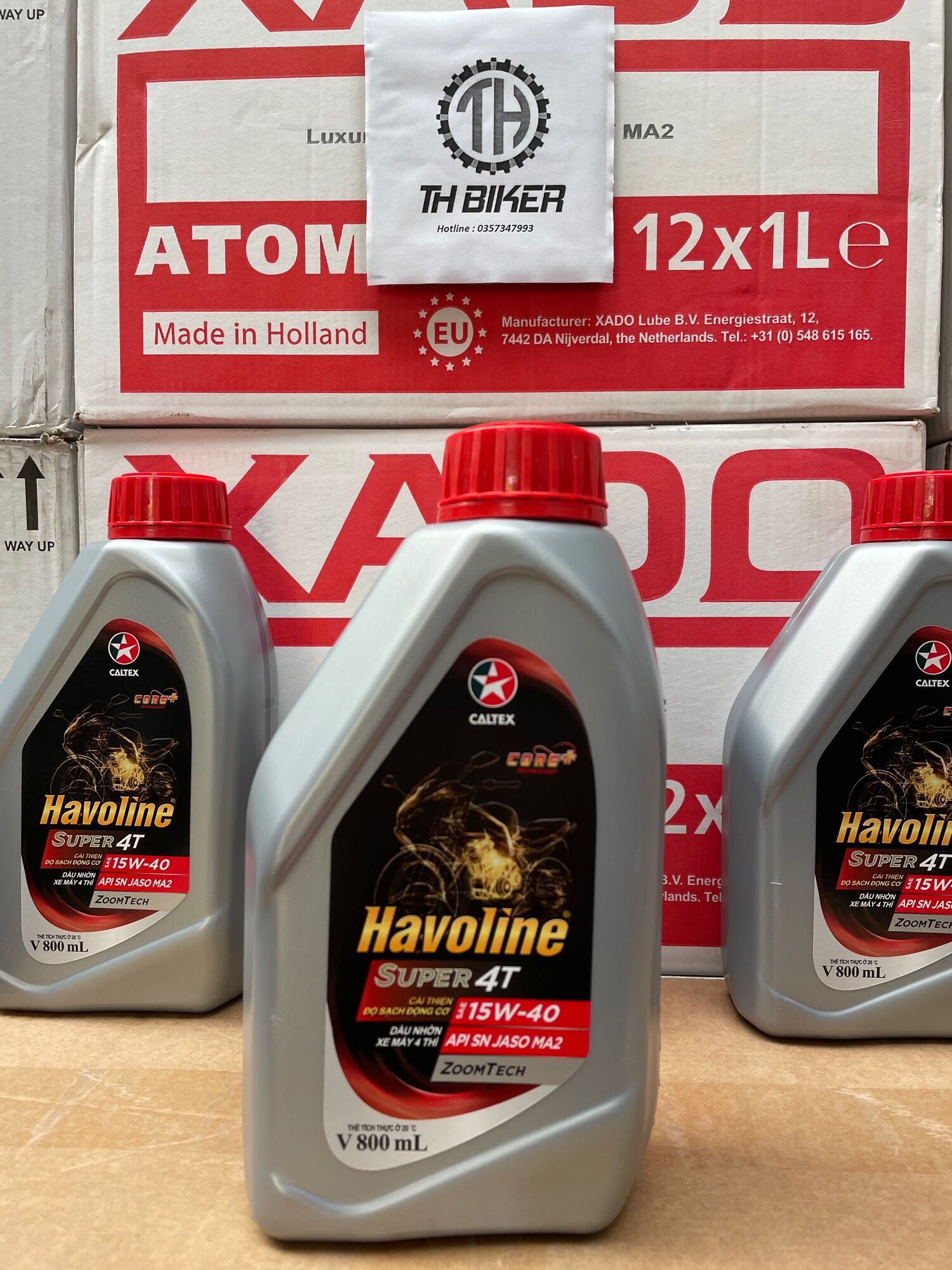 Dầu nhớt xe số CALTEX HAVOLINE Super 4T 15W40 800ml