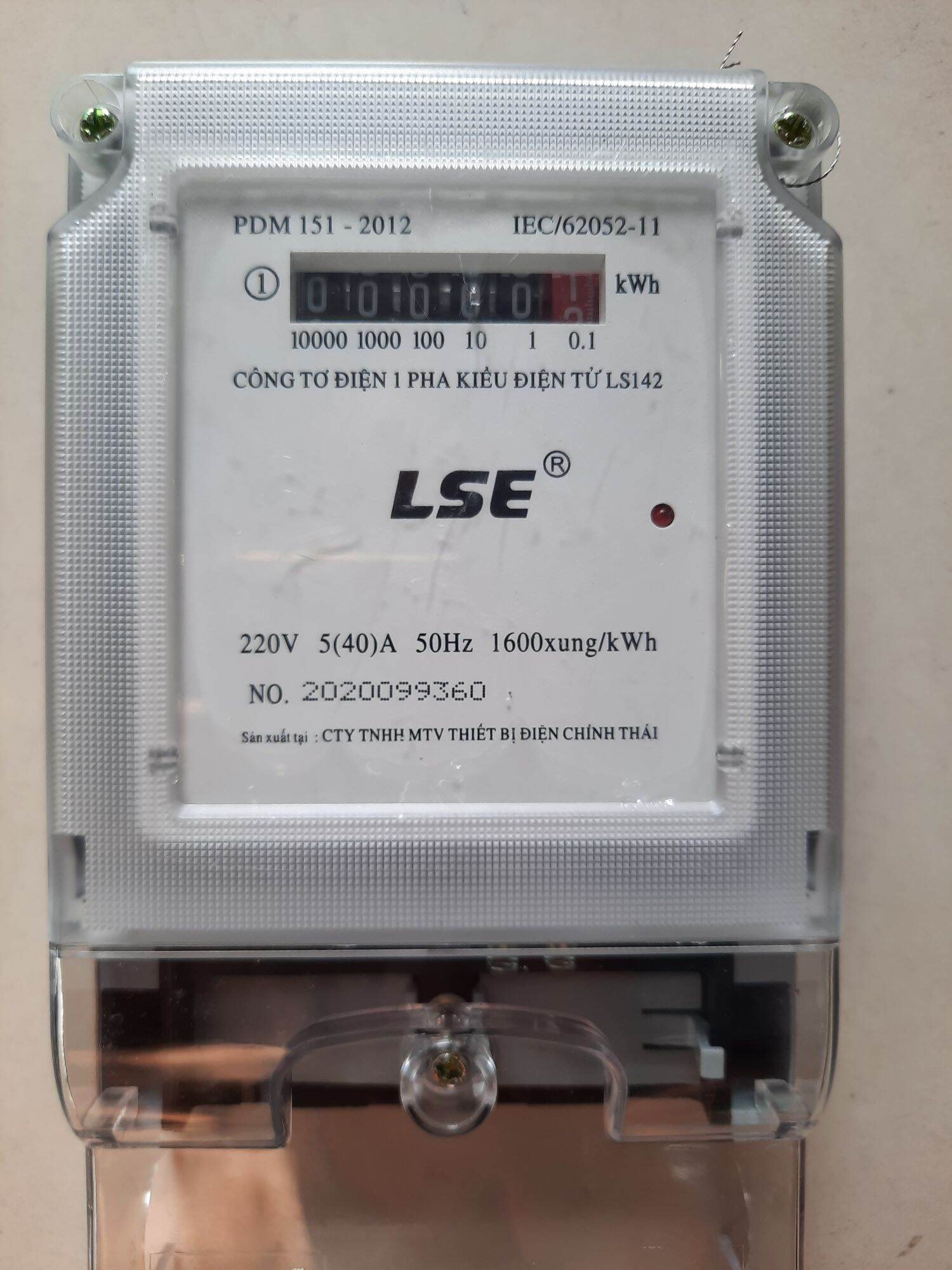 Công tơ điện 1 pha 40A LSE cơ điện tử