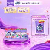 Combo 3 Túi Viên Giặt Xả MaxKleen Hương Ngày Thư Thái (Túi 34+4 Viên)