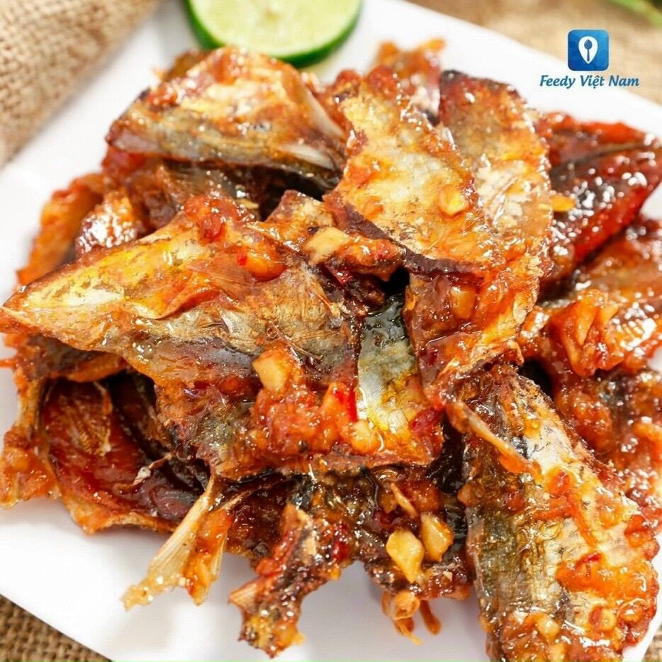 Cá chỉ vàng rim cay 5oog