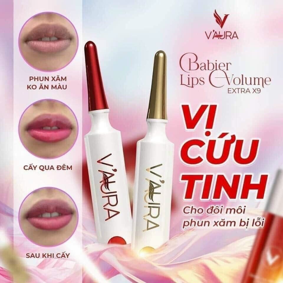 Combo cấy hồng môi vaura master lips v3 extra x9