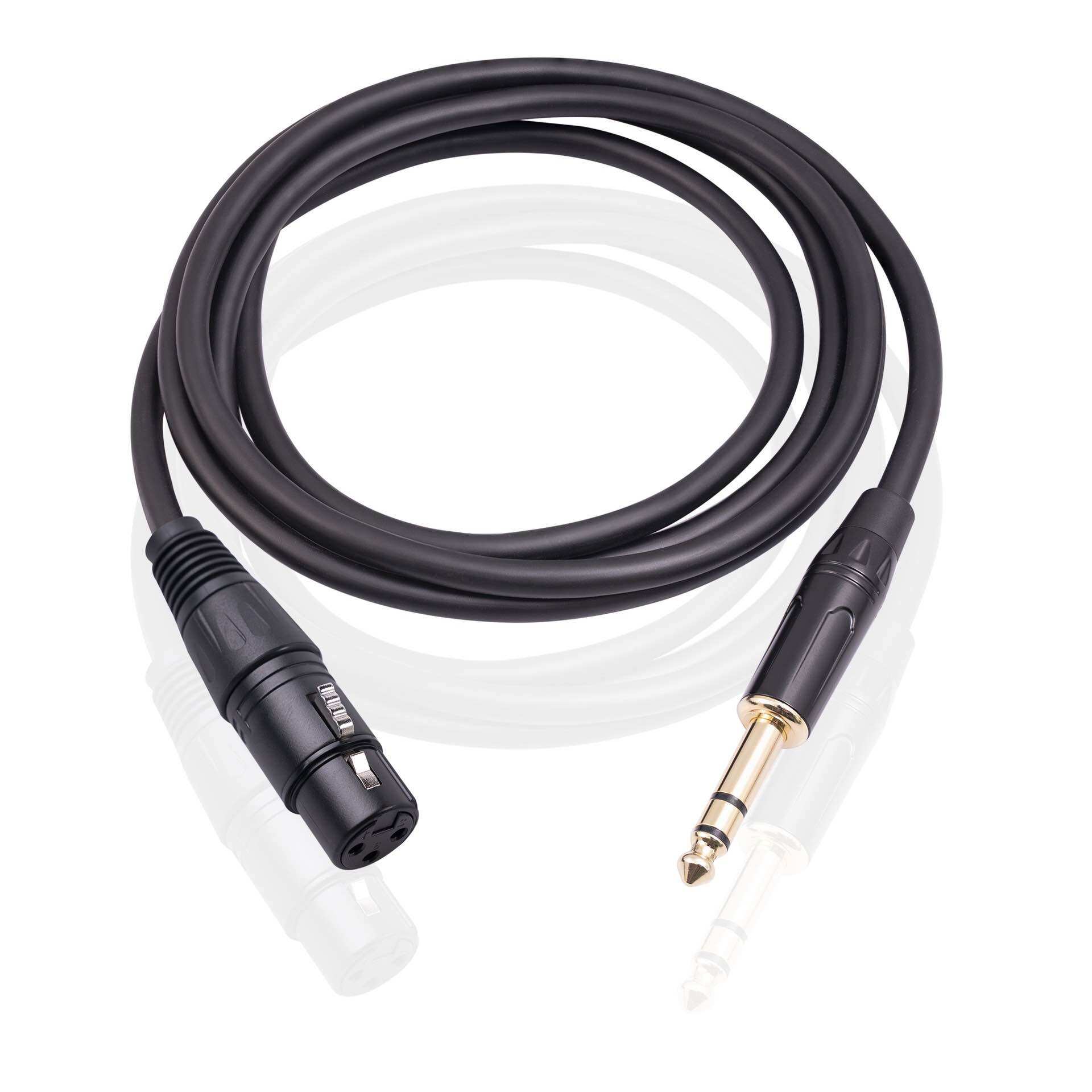 Dây canon xlr cái ra 6.5mm stereo dài 1m/1.5m/3m/5m