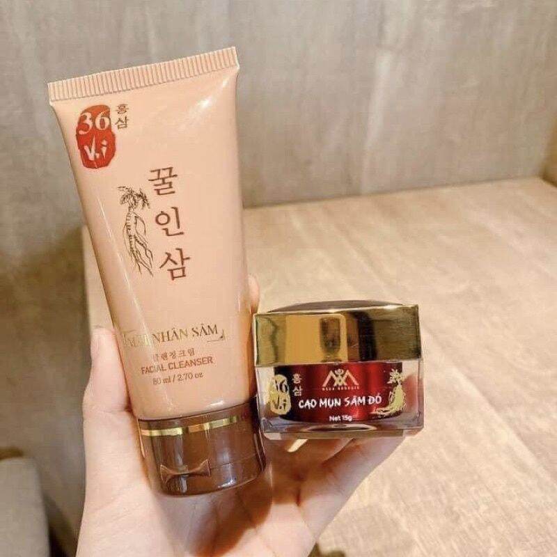 Combo Cao mụn sâm đỏ 15g + Sữa rửa mặt CHÍNH HÃNG