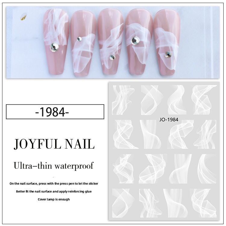 Sticker dán móng tay nail sticker dán đầu móng / mẫu sọc / loang