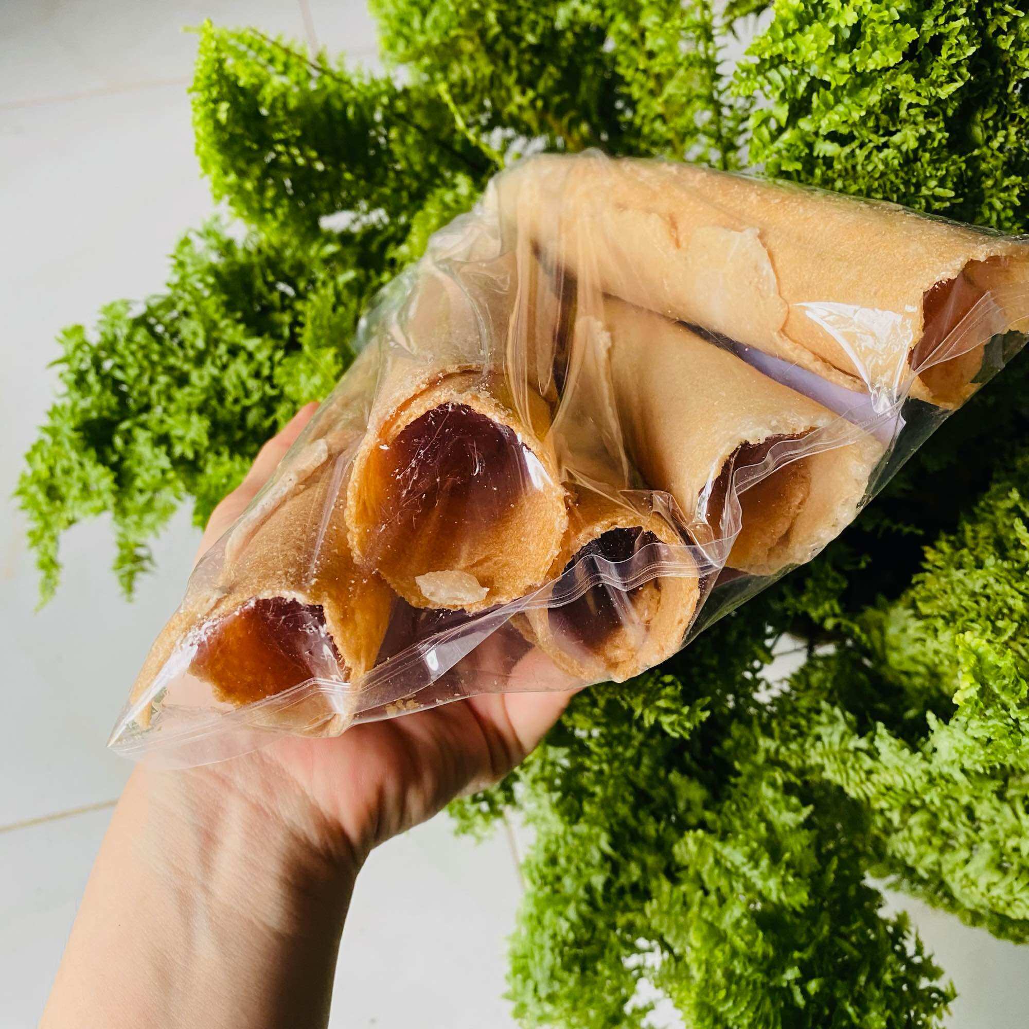 Bánh quế dừa, đồ ăn vặt, bánh tuổi thơ