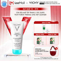 Sữa rửa mặt tẩy trang 3 tác dụng Vichy Purete Thermal One Step Cleanser