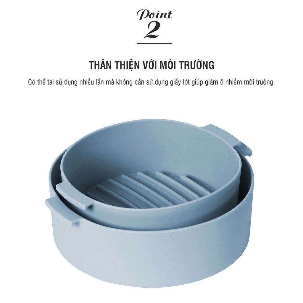 Khay silicone dành cho nồi chiên không dầu 3.5 lít và lò vi sóng ckb003 lock&lock