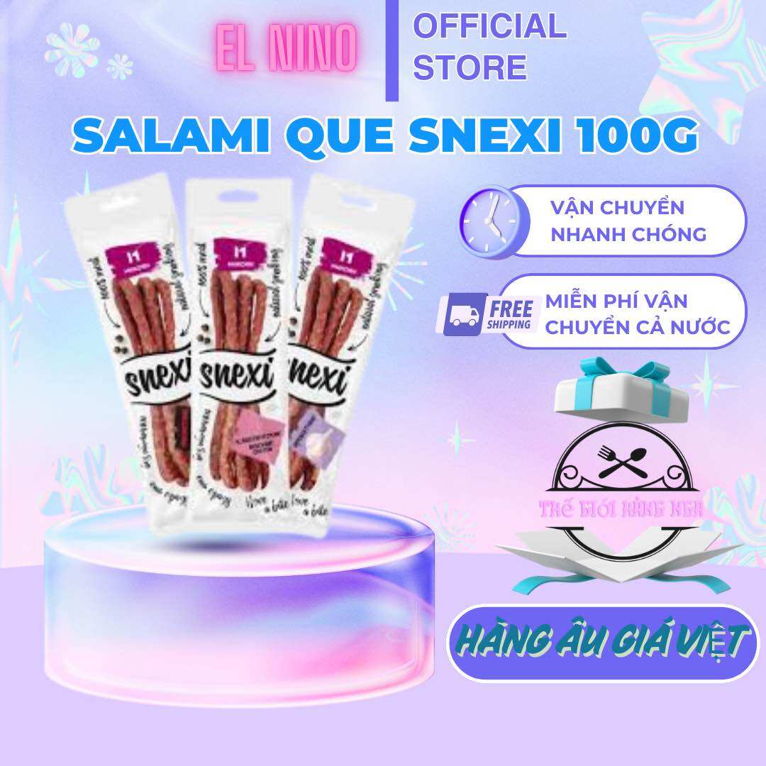 Salami que xông khói Snexi , xúc xích lạp xưởng que nội địa Nga 100g