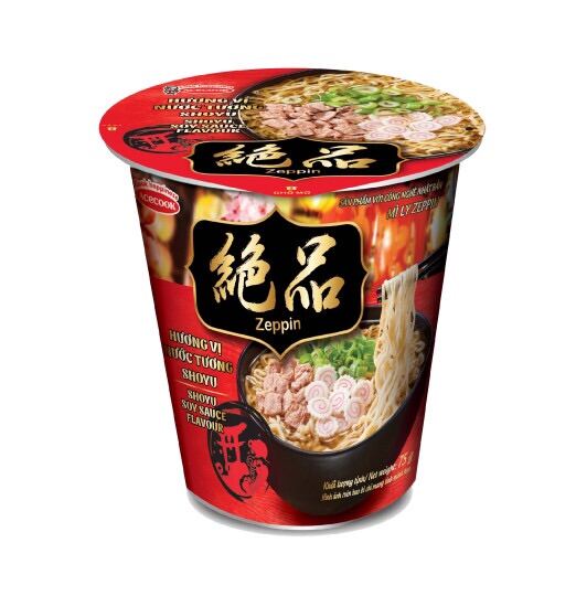Mì Ly zeppin sợ mì không chiên hương vị nhật bản Acecook thùng 12 ly