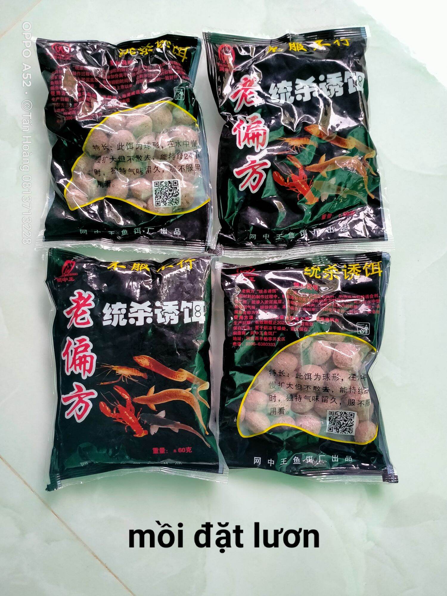 Combo 5 gói mồi đặt lươn, cá, tép,...
