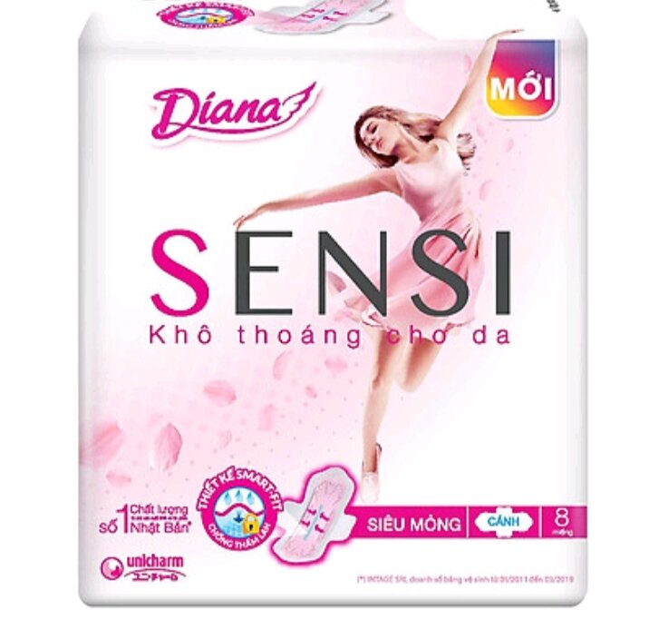 Băng vệ sinh Diana Sensi Siêu Mỏng Cánh (8 miếng)