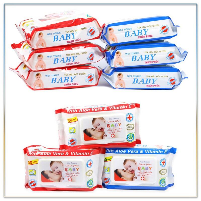 Bịch khăn ướt baby cho bé 100 tờ