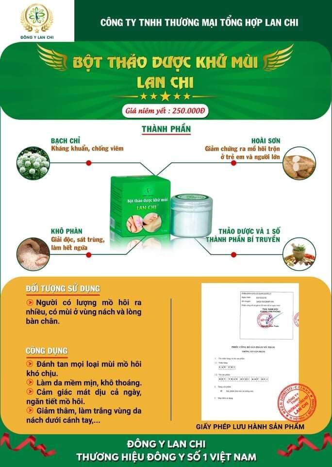 Bột khử mùi lan chi