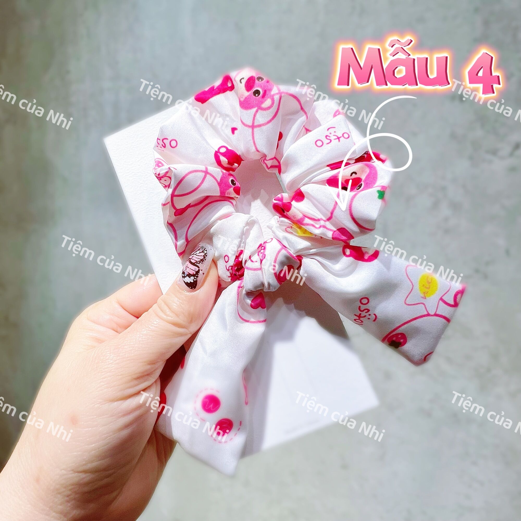CỘT TÓC SCRUNCHIES GẤU DÂU LOTSO