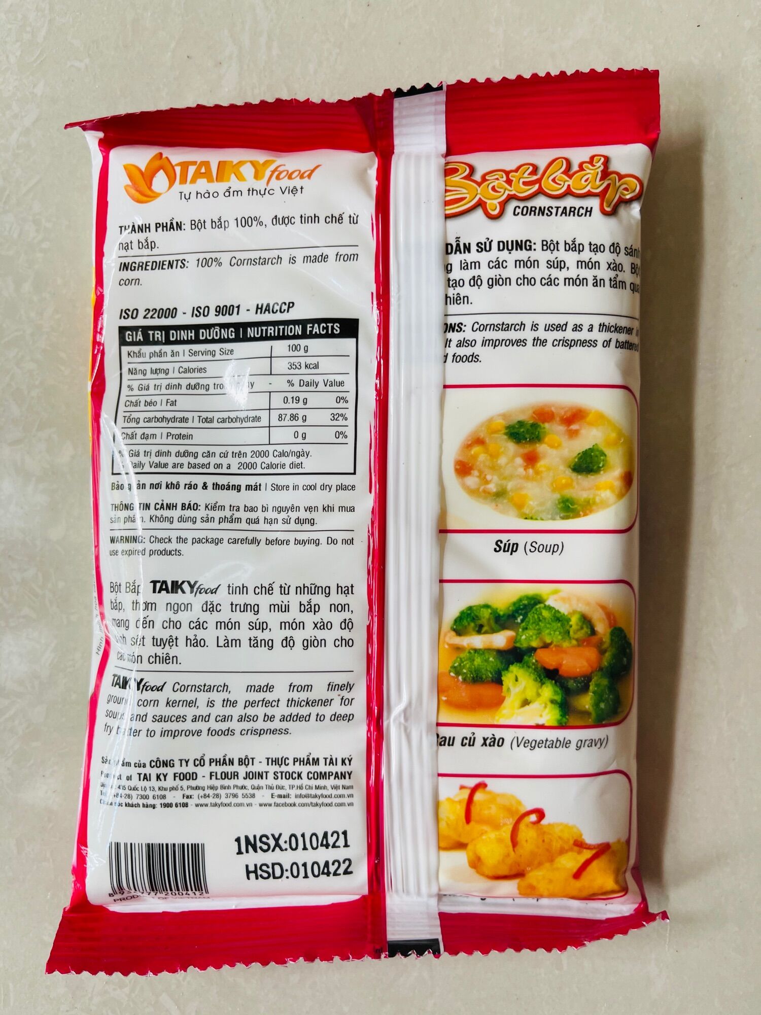 12 GÓI BỘT BẮP TÀI KÝ 150GR