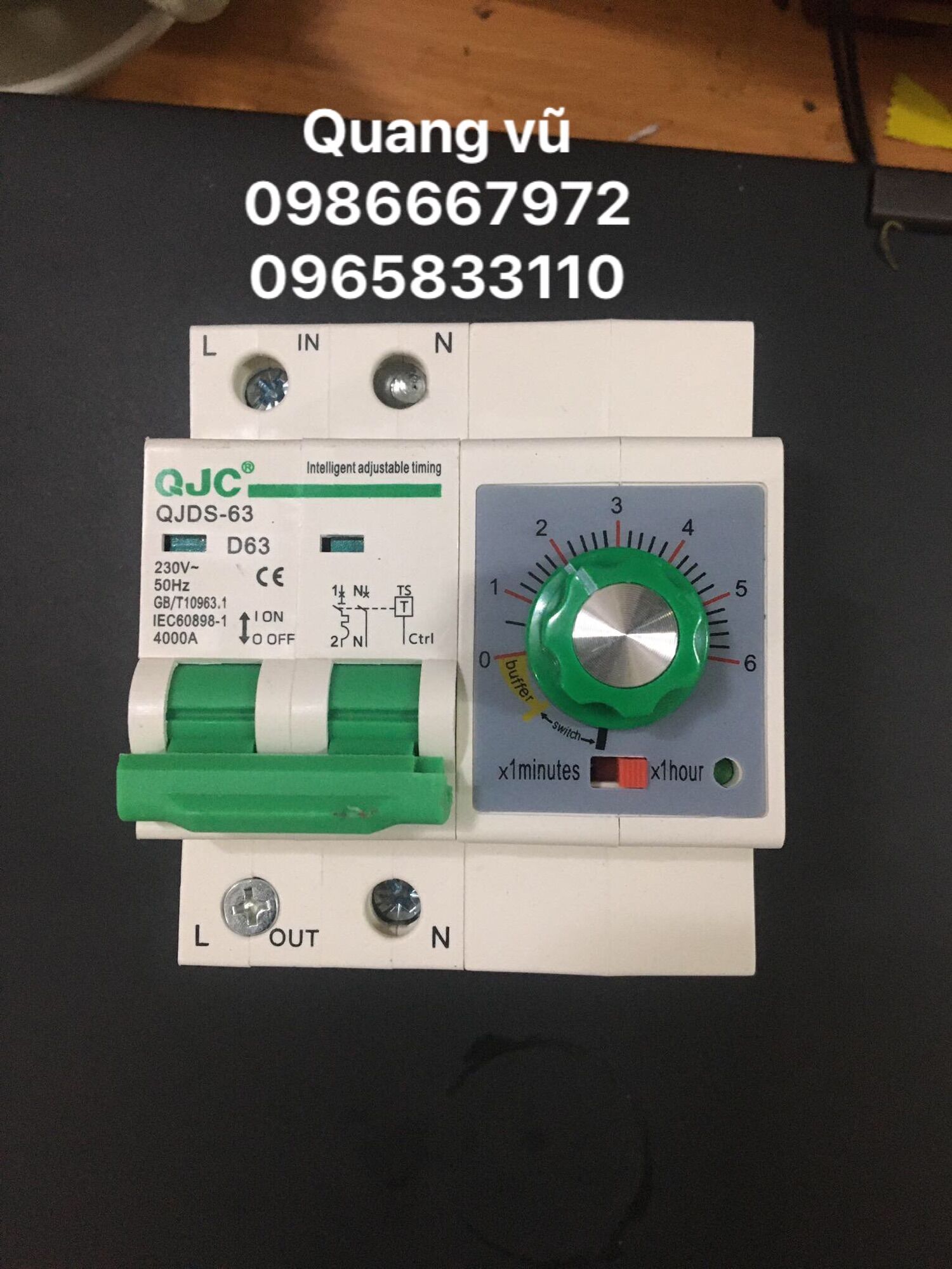 Aptomat hẹn giờ 63a lắp tủ cơm