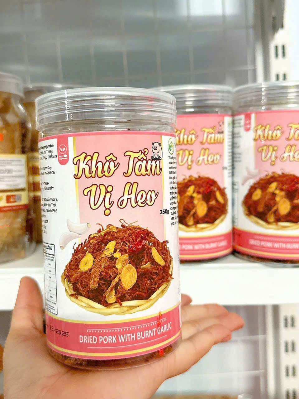 250G Khô Tẩm Vị Heo Cháy Tỏi Mềm Ngọt Dai Ngon - Đồ Ăn Vặt