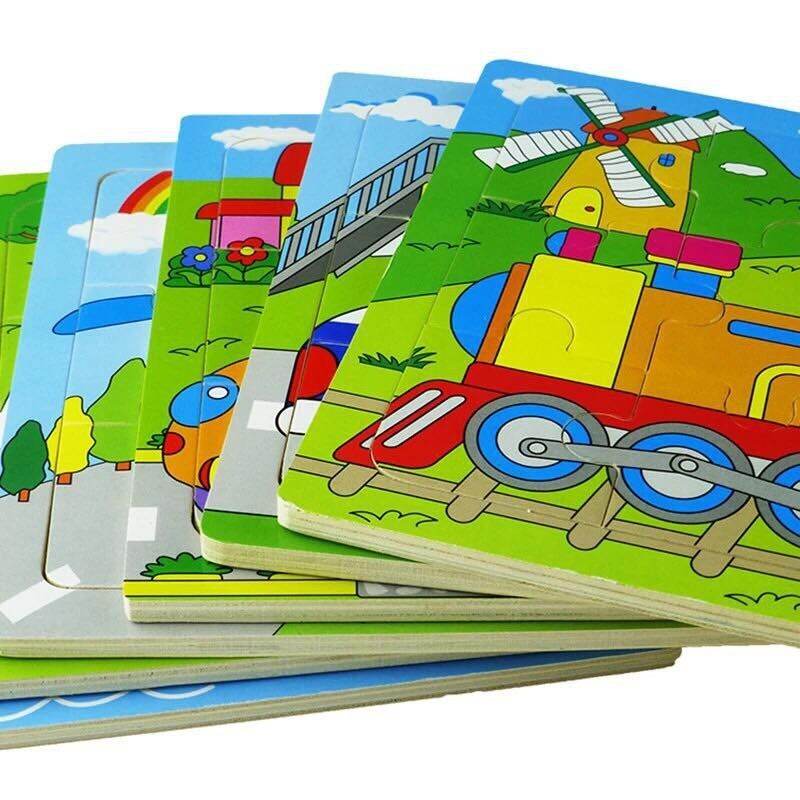Tranh ghép hình gỗ 9 mảnh cho bé