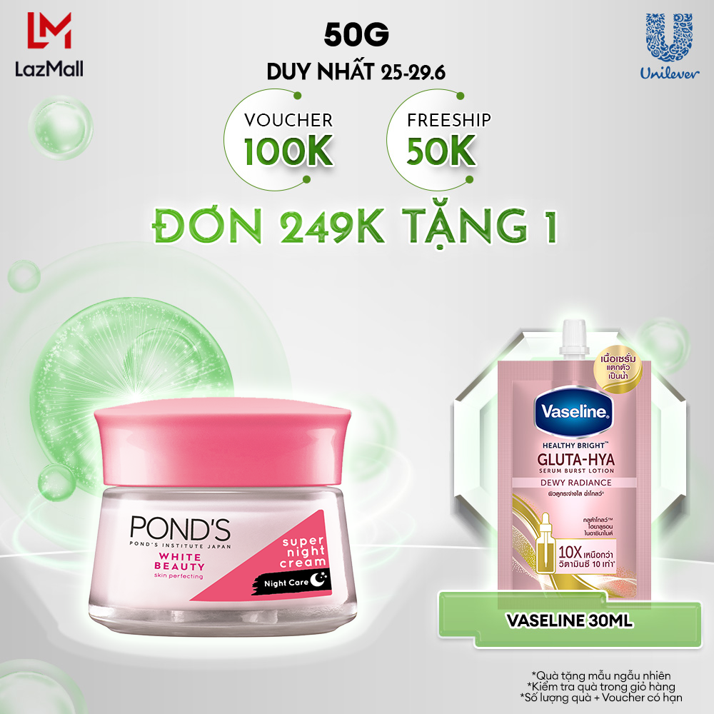 Kem sáng da đa tầng ban đêm Pond's Bright Miracle mờ thâm sạm với 50X Niasorcinol 45G