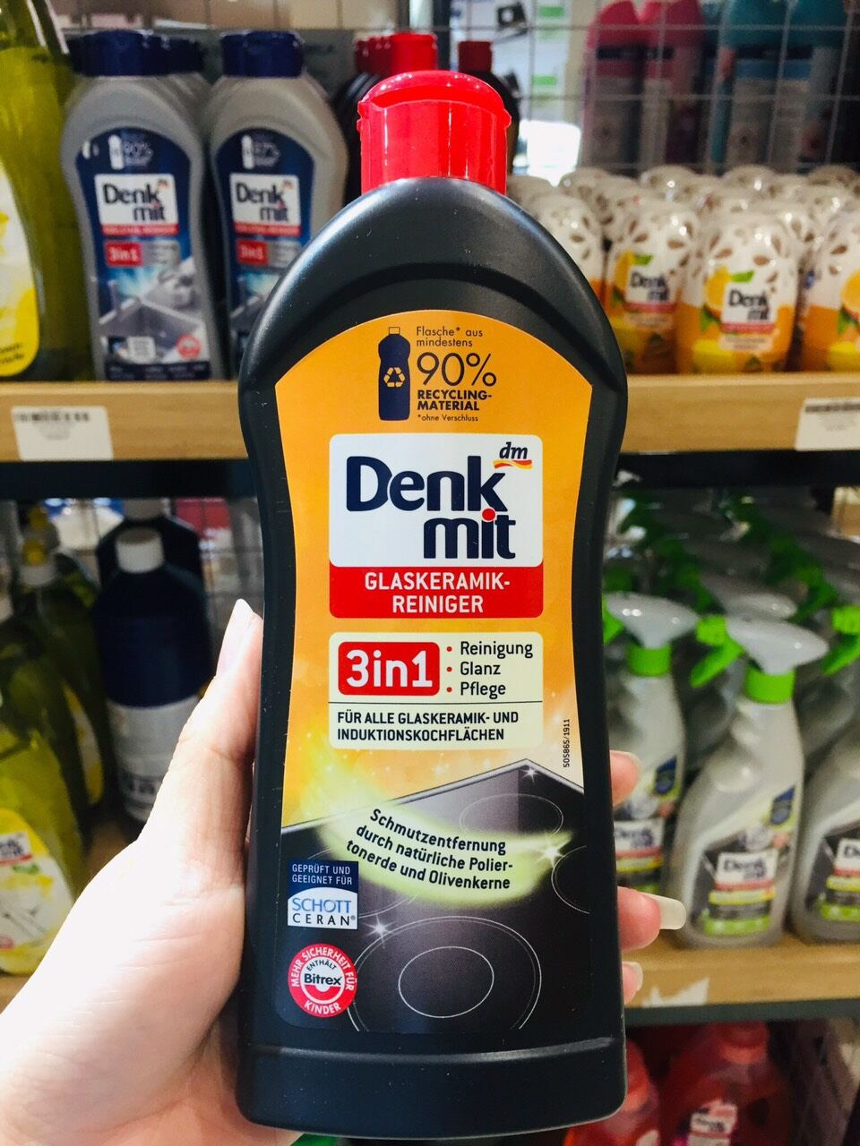 Tẩy rửa bếp từ Denkmit 3in1