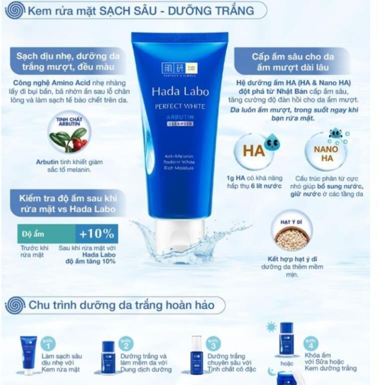 (80g) Sữa rửa mặt HADA LABO chính hãng công ty