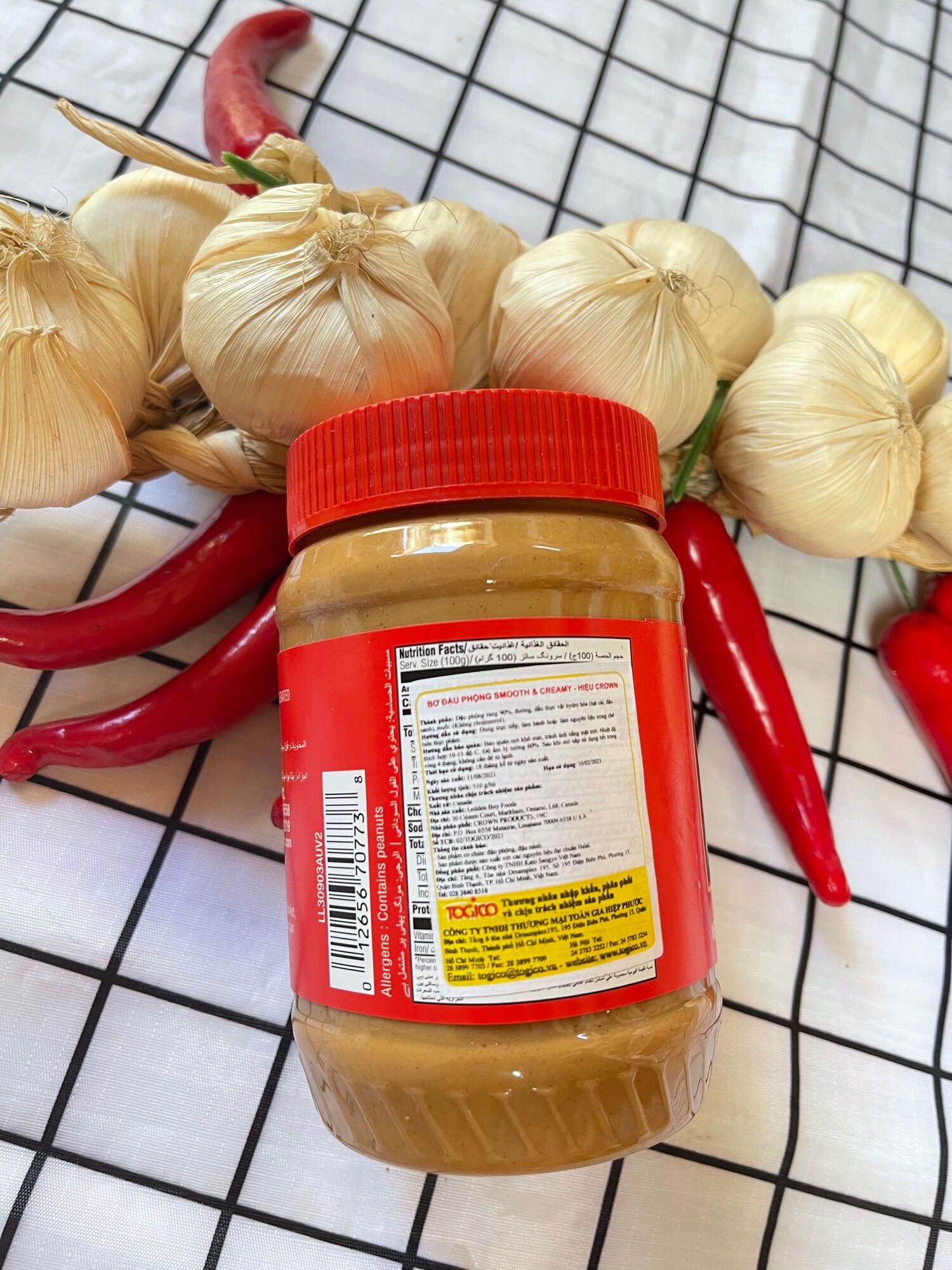BƠ ĐẬU PHỘNG MỊN MỸ HIỆU CROWN 340Gram - 510Gram