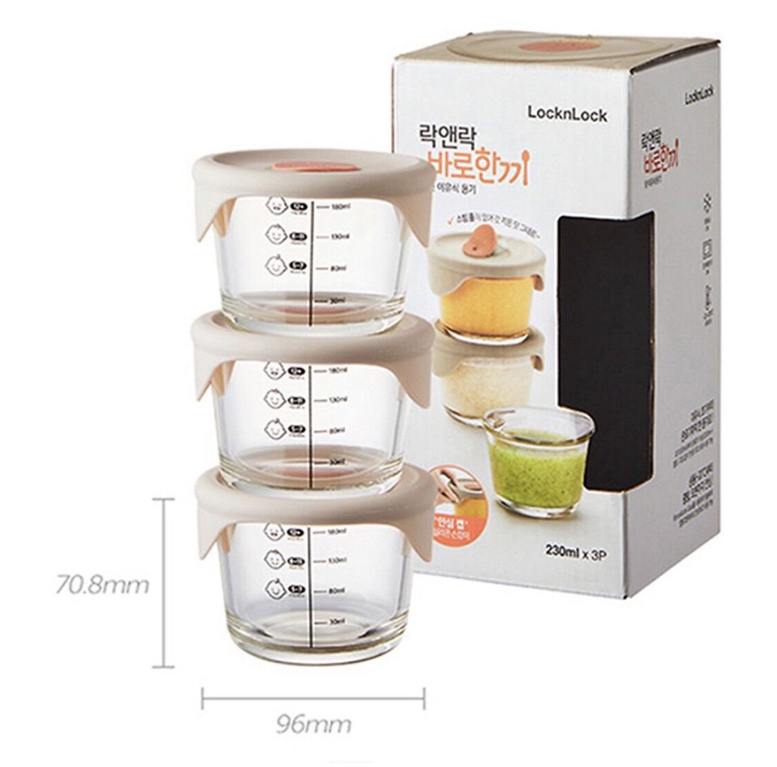 Hũ thuỷ linh Lock Lock dung tích 180ml cho bé ăn dặm