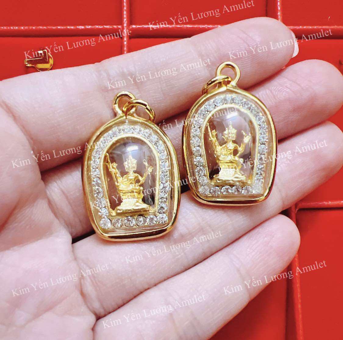 MẶT DÂY CHUYỀN PHẬT TỨ DIỆN ĐÍNH ĐÁ THÁI LAN