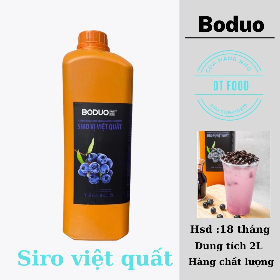 Siro việt quất Boduo chai 2L 2,5kg