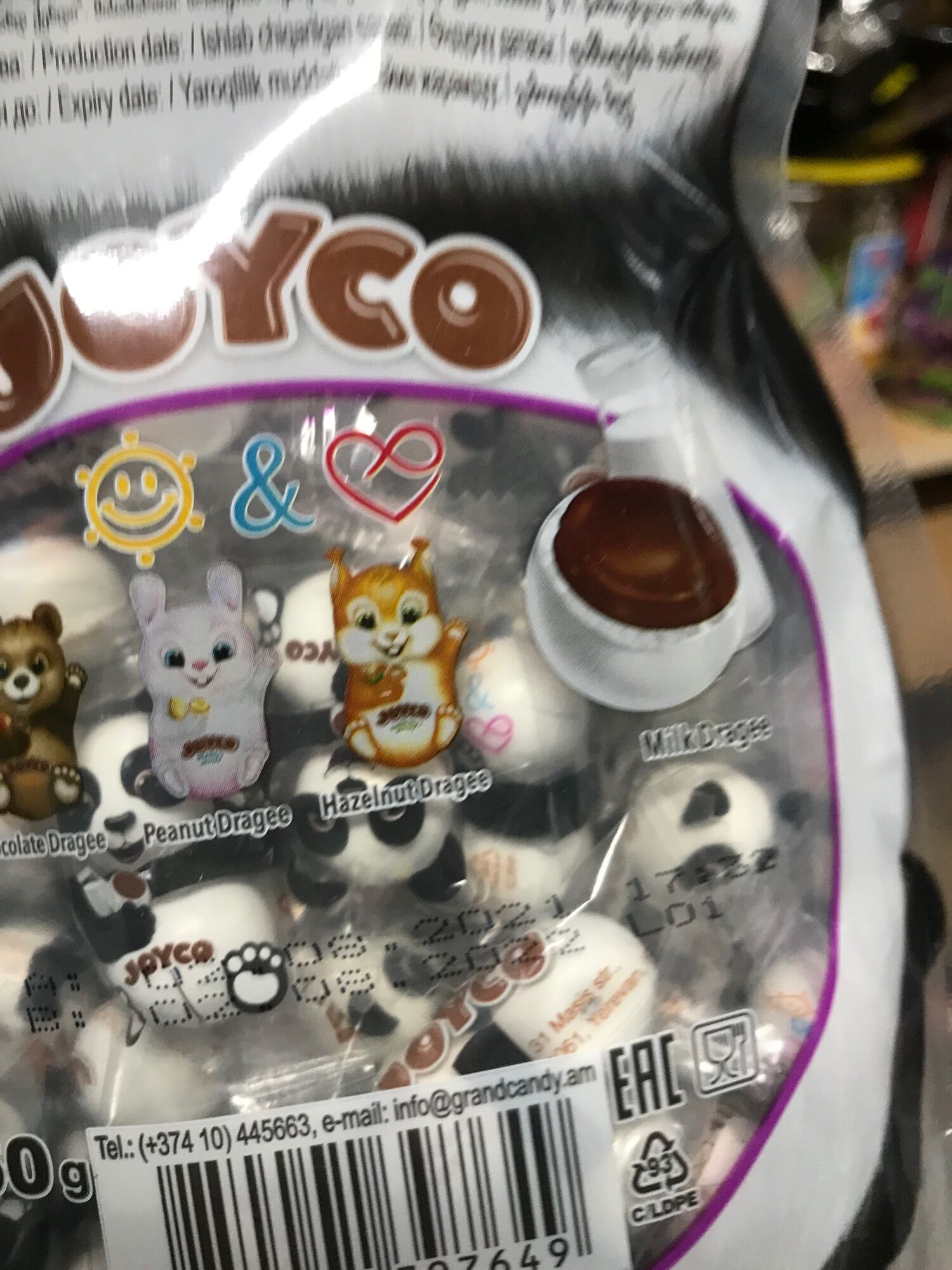 Kẹo Socola Gấu Trúc Panda Joyco Milk Dragee ( 1 Bịch 150g)