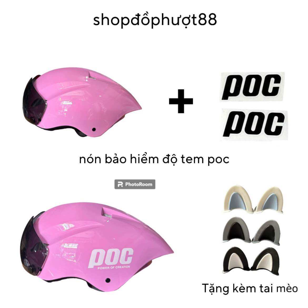 Nón bảo hiểm thể thao độ tem Poc mẫu mới siêu 🔥🔥🔥