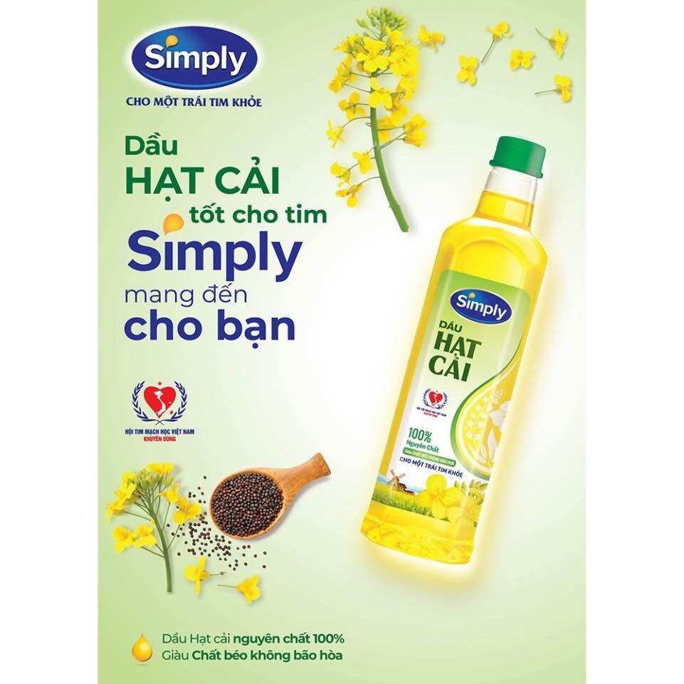 Dầu ăn Simply chai 1L