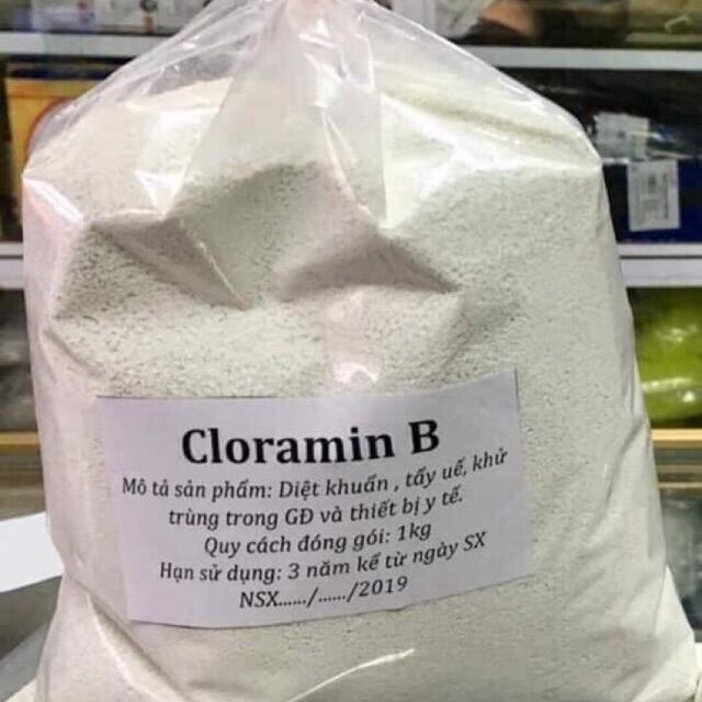 Bột Cloramin B phun khử trùng diệt khuẩn 1kg (có quà tặng kèm)