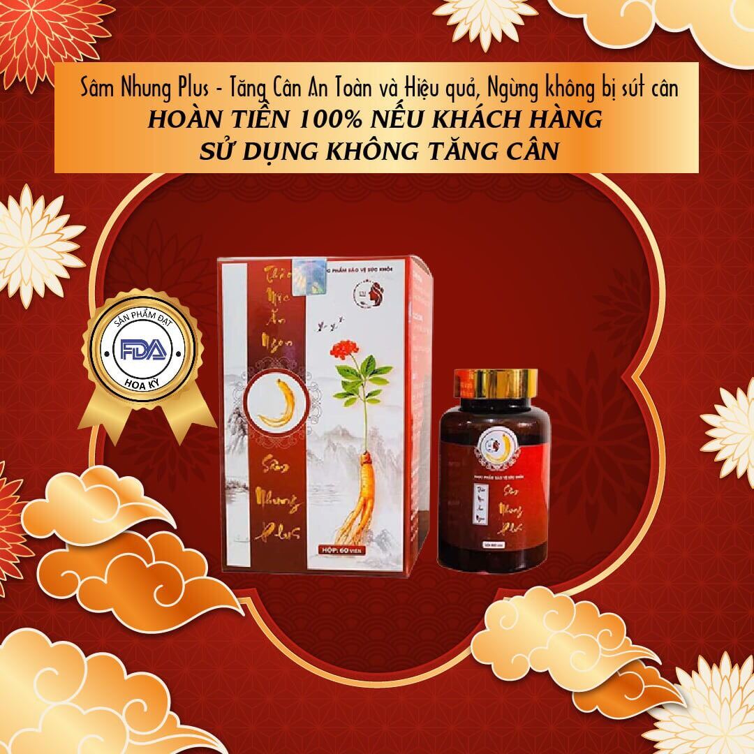 [chính hãng-freeship] TẶNG CÂN SÂM NHUNG PLUS-229k/1HỘP(60viên)