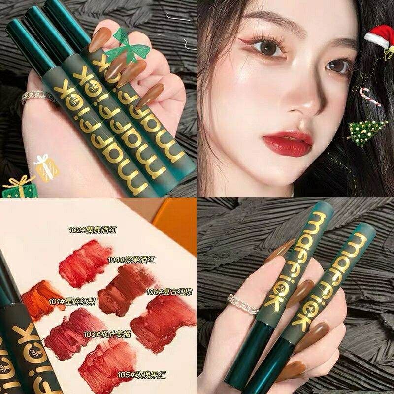 Mẫu Mới Son Kem Nhung Lì Maffick Vỏ Xanh Sang Chảnh Độc Lạ Dupe Perfect Diary Son Lip Creamy Cá Heo Nắp Nhung Gương