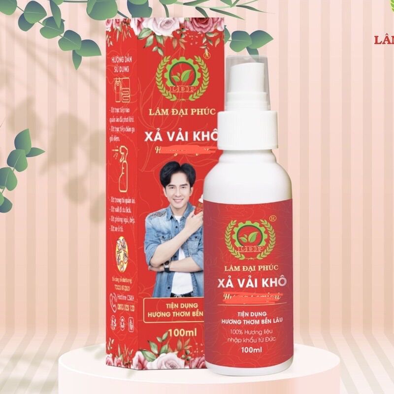 5 CHAI NƯỚC XẢ VẢI KHÔ ( màu đỏ ) - LÂM ĐẠI PHÚC