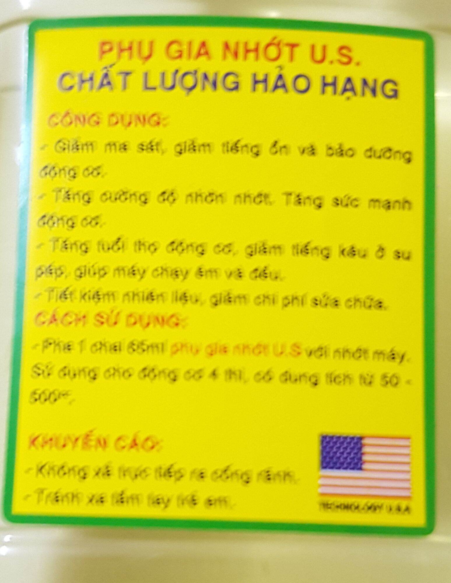 CHAI PHỤ GIA NHỚT XE CHAI 65ML