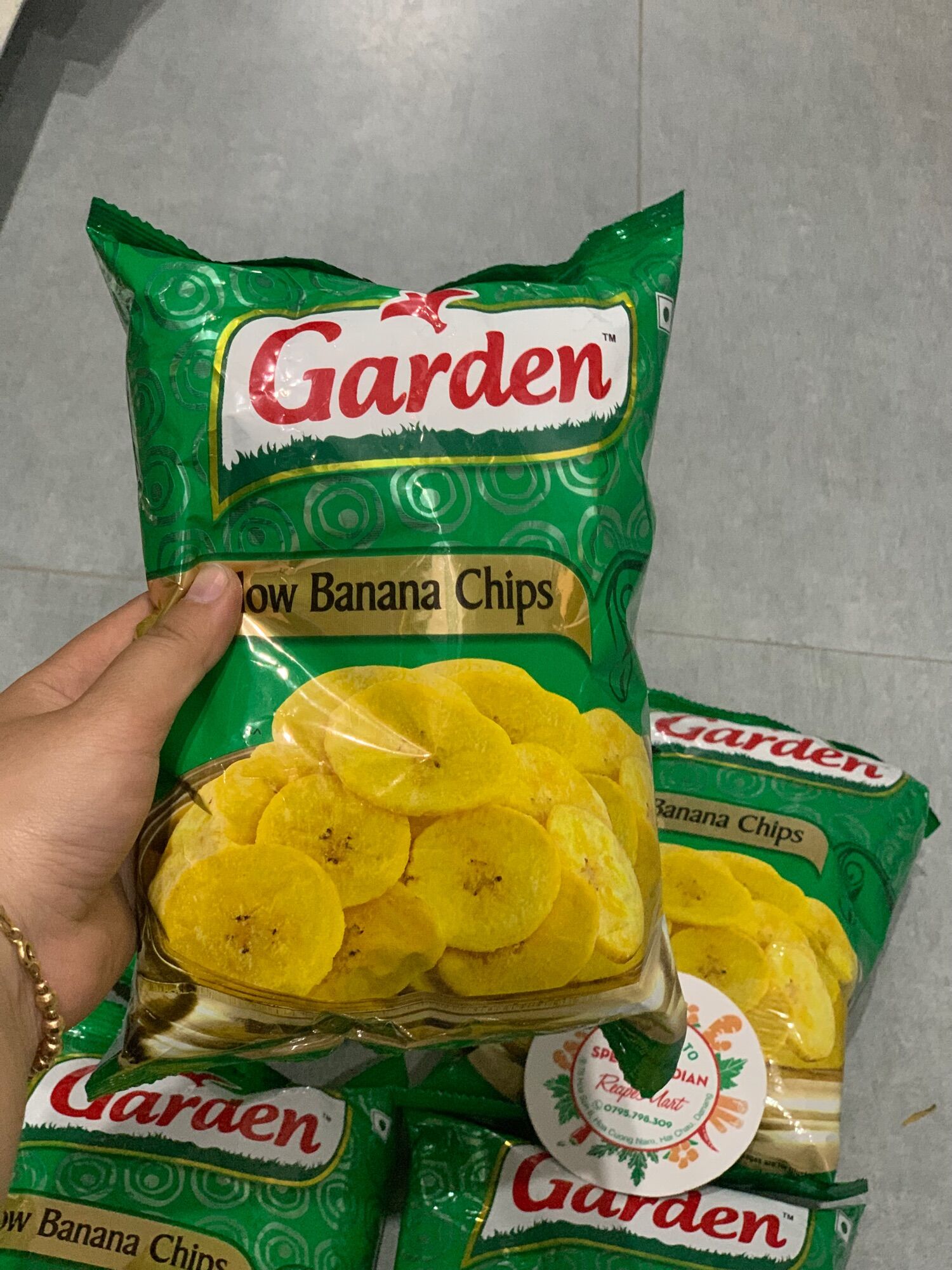 Garden - Yellow Banana Chips - Chuối sấy Ấn Độ