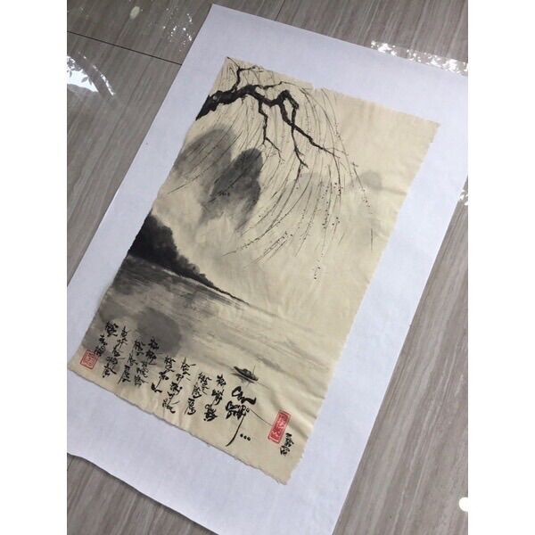 Tranh- Tranh thư pháp thuỷ mặc ( kt 40x60cm)