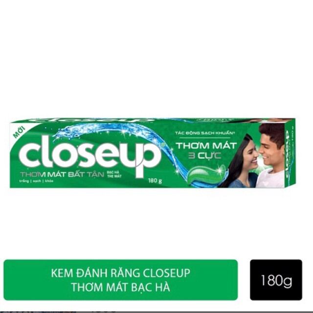 Kem đánh răng closeup bạc hà the mát 180g