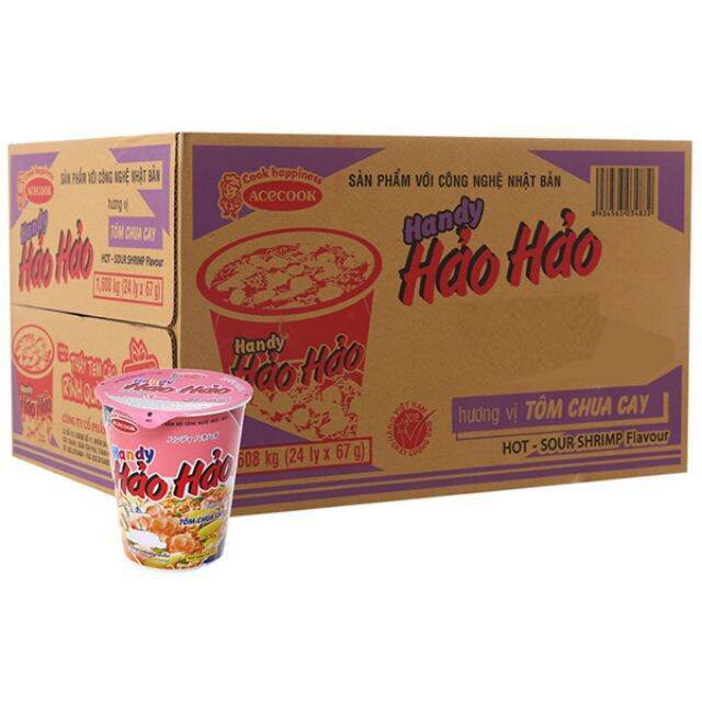 Mì ly Handy Hảo Hảo Thùng 24 ly x 67gr