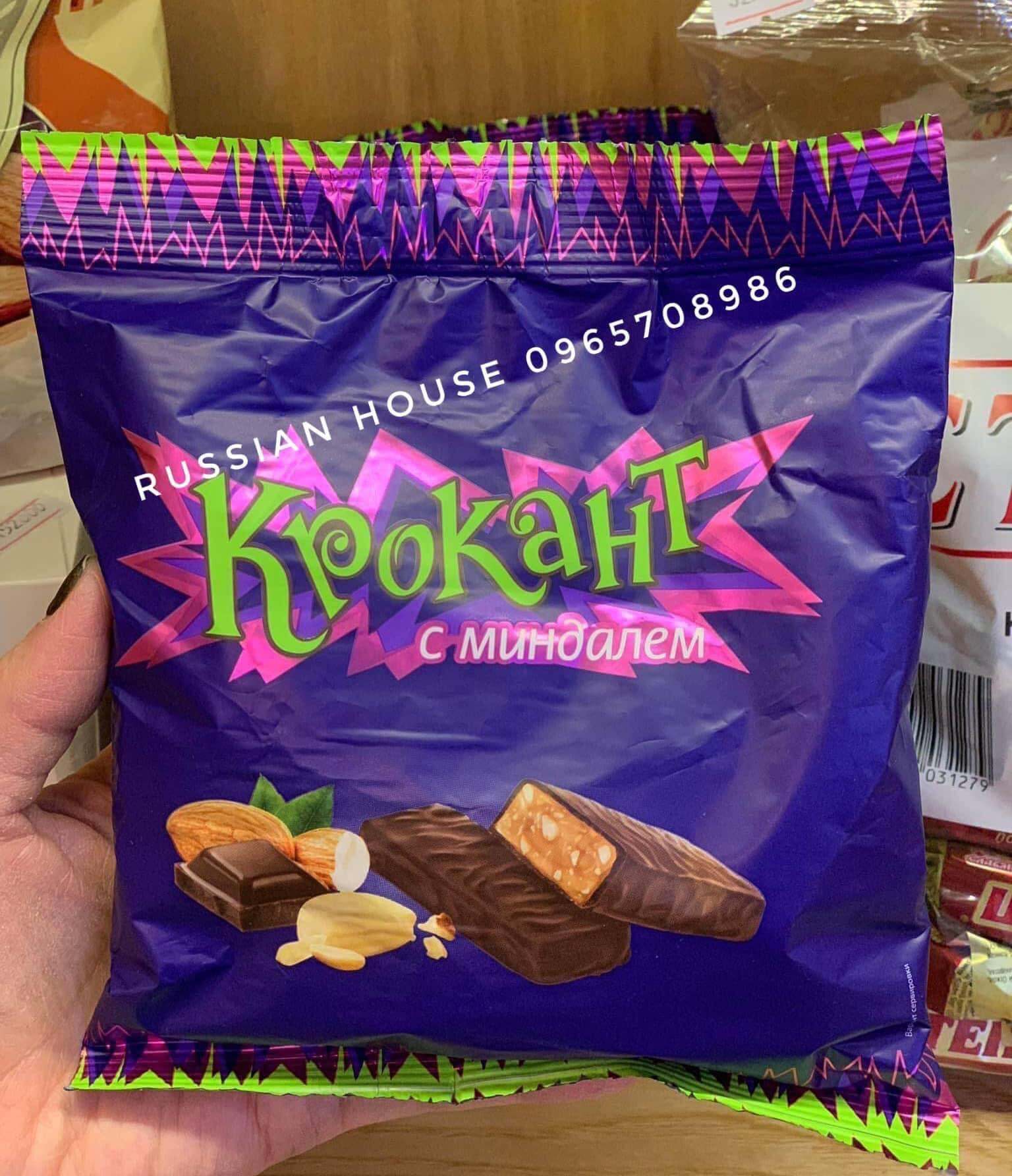 Kẹo tím Krokant socola hạnh nhân Nga/180gr